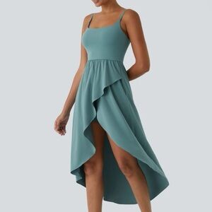 HALARA Breezefu High Low “Stone Blue”  Midi Quick Dry Casual Dress *No shorts*